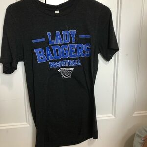 Black Bennington Badgers lady badgers Basketball T-Shirt size small